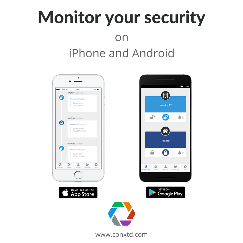 CONXTD's tweet photo. CONXTD is now available on Android. Download from @GooglePlay now to start receiving notifications on your alarms. https://t.co/Osdg9g15rC