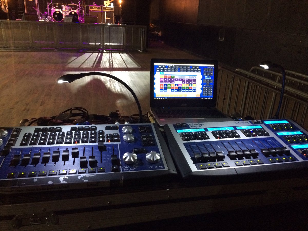 hessoundlight's tweet photo. The set up for the @PaulGilbertRock show at @EngineRoomSoton using a PC Wing and Extra Wing @ChamSysLtd #chamsys #pcwing #extrawing https://t.co/Jv1EPRS8xe