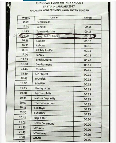 Jam besok malam kami main pas sebelum jasad