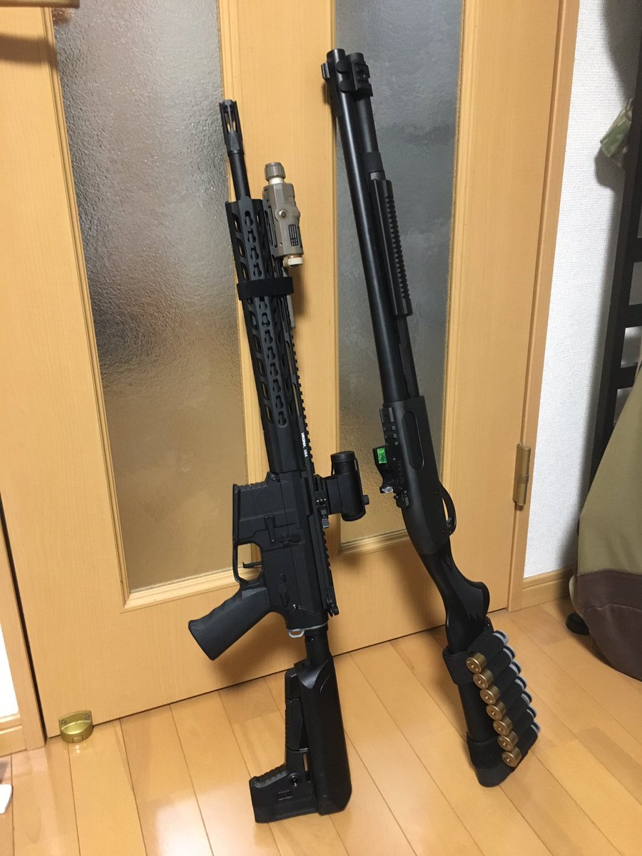 O Xrhsths はっしー Sto Twitter 愛銃晒すとサバゲーマーがフォローやrtをしてくれるらしい Blitzさんのバレルクランプで870がたくてぃこーになった まだ試作段階らしいのですがm4用のパニッシャーマグキャッチもいただきました Blitz Armsさんは3dプリンターの