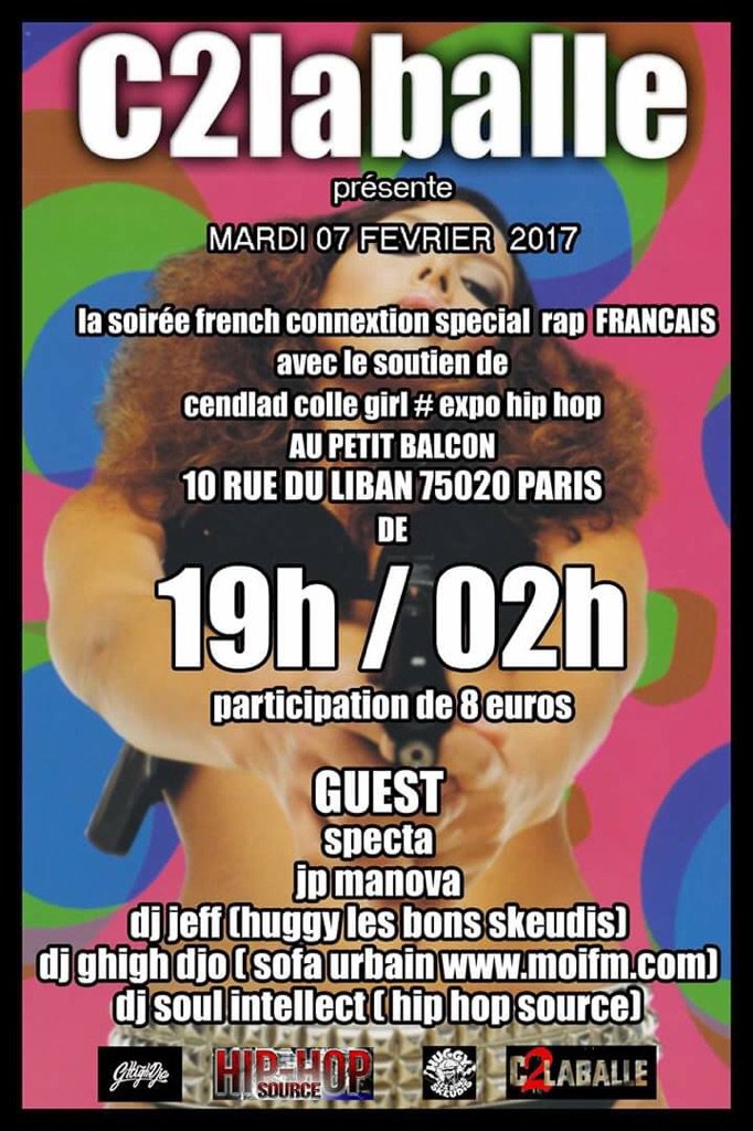 huggyskeudis's tweet photo. Retrouvez moi le mardi 07 février de 19h à 02h00 au petit balcon 10 rue du Liban 75020 paris pour une soirée organisée par #C2LABALLE ✌ https://t.co/uHc9zLyd7Q