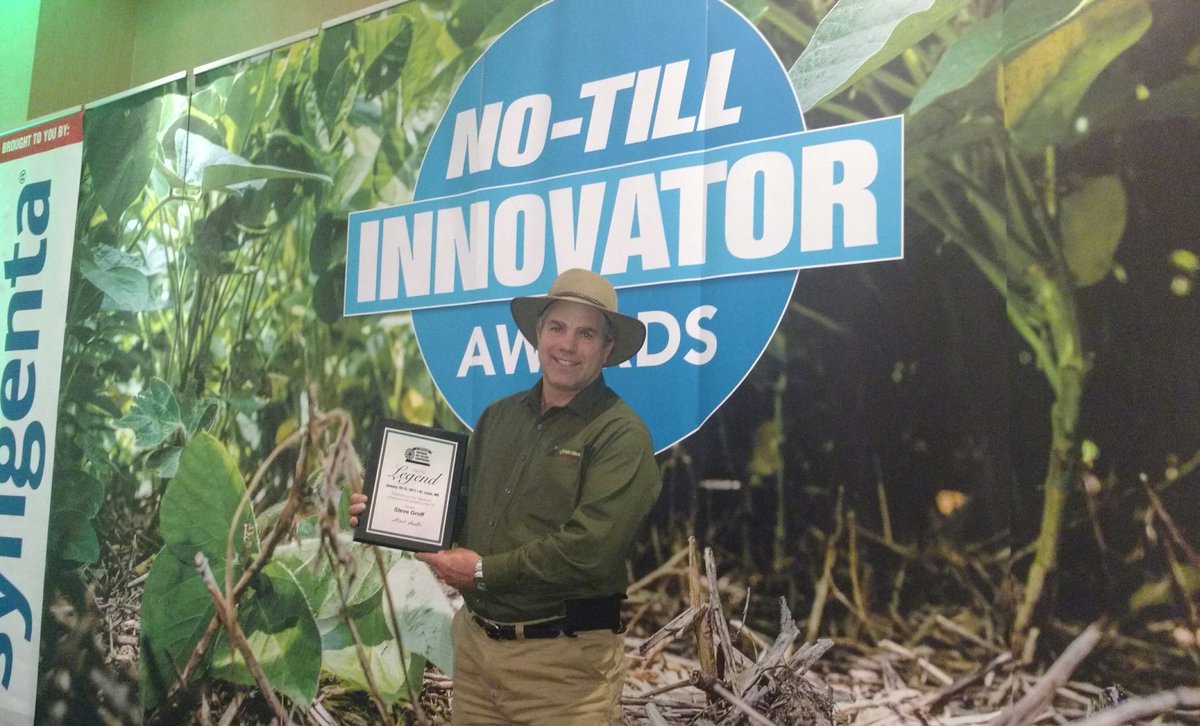 CoverCropCoach's tweet photo. Honored to be among 25 receiving the No Till Legend Award @ National No Till Conf St Louis,MO https://t.co/ppo6EKmSAx