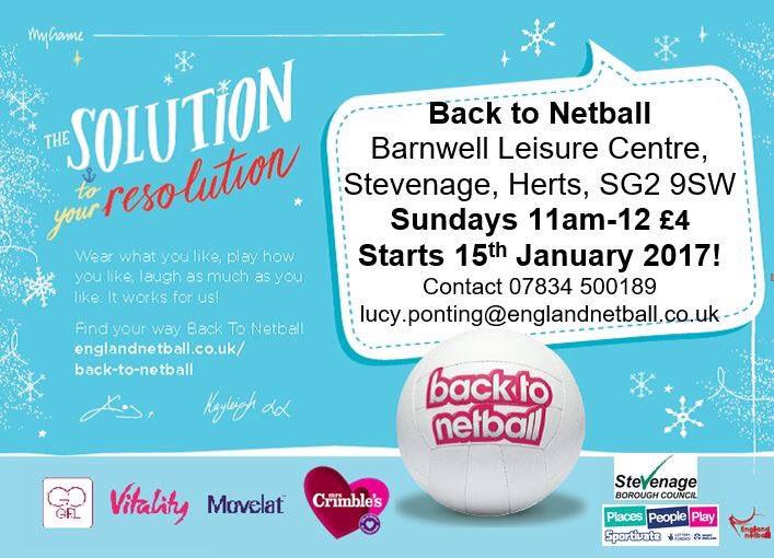 B2NHerts's tweet photo. Not long until Back to Netball comes to Stevenage! Join Alex on Sunday for a fun and friendly session, giggles are guaranteed! https://t.co/Uv2hoKy3yZ