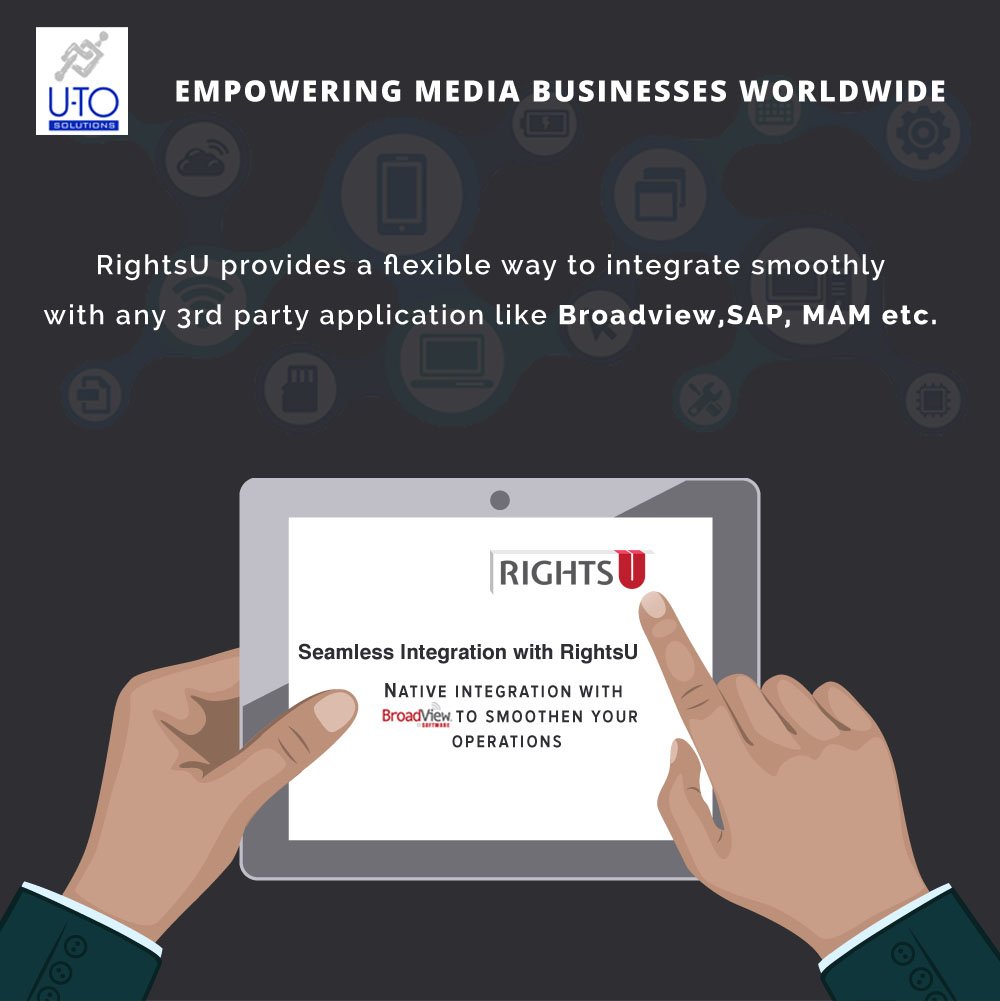 RightsU provides seamless integration with any 3rd party application. #ContentRightsManagement #RoyaltyManagement #FridayFact