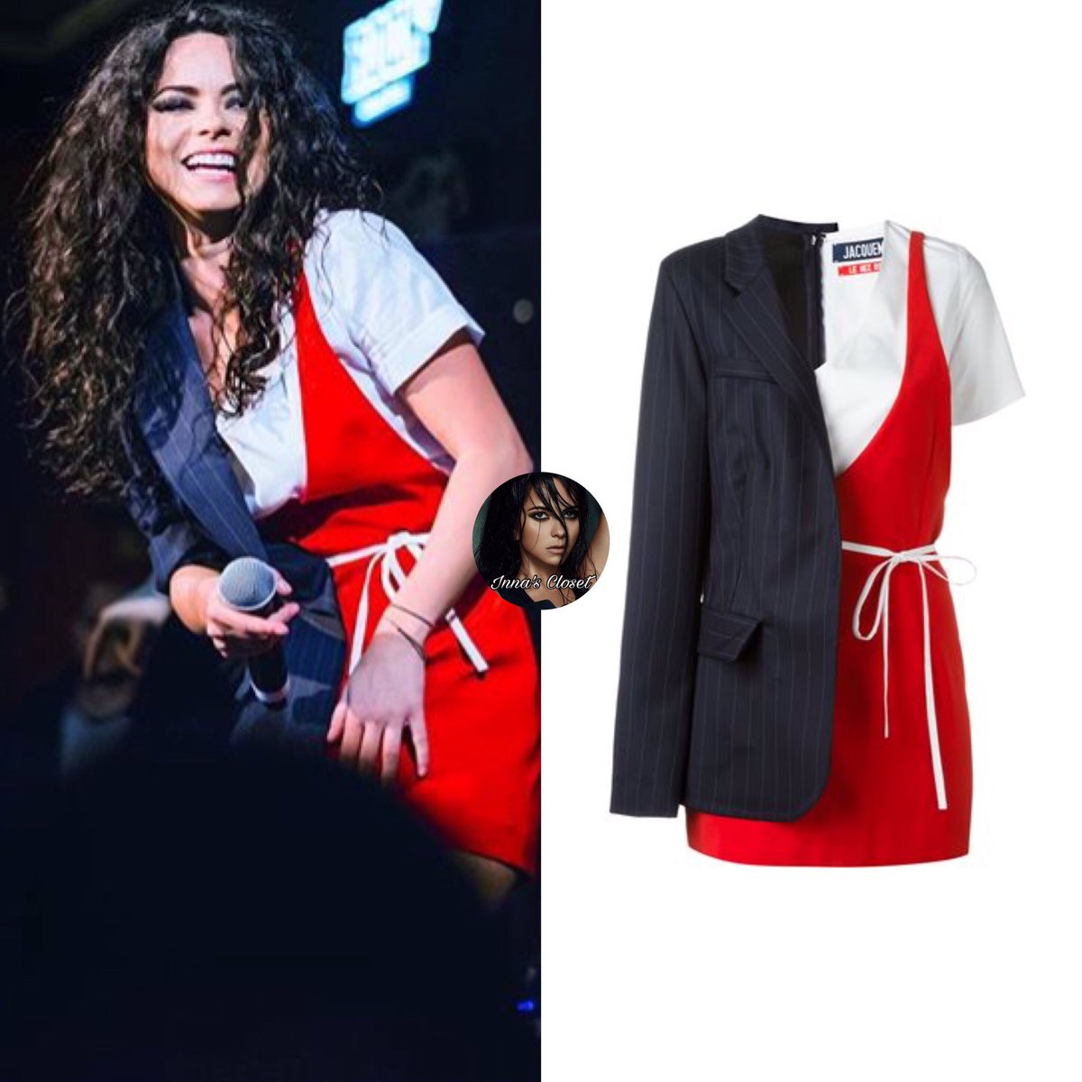 innascloset's tweet photo. @inna_ro yesterday at Hard Rock Cafe wearing @jacquemus Multicolor puzzle dress available at @lyst for $475!😍❤️ https://t.co/8kabm9dLZ7