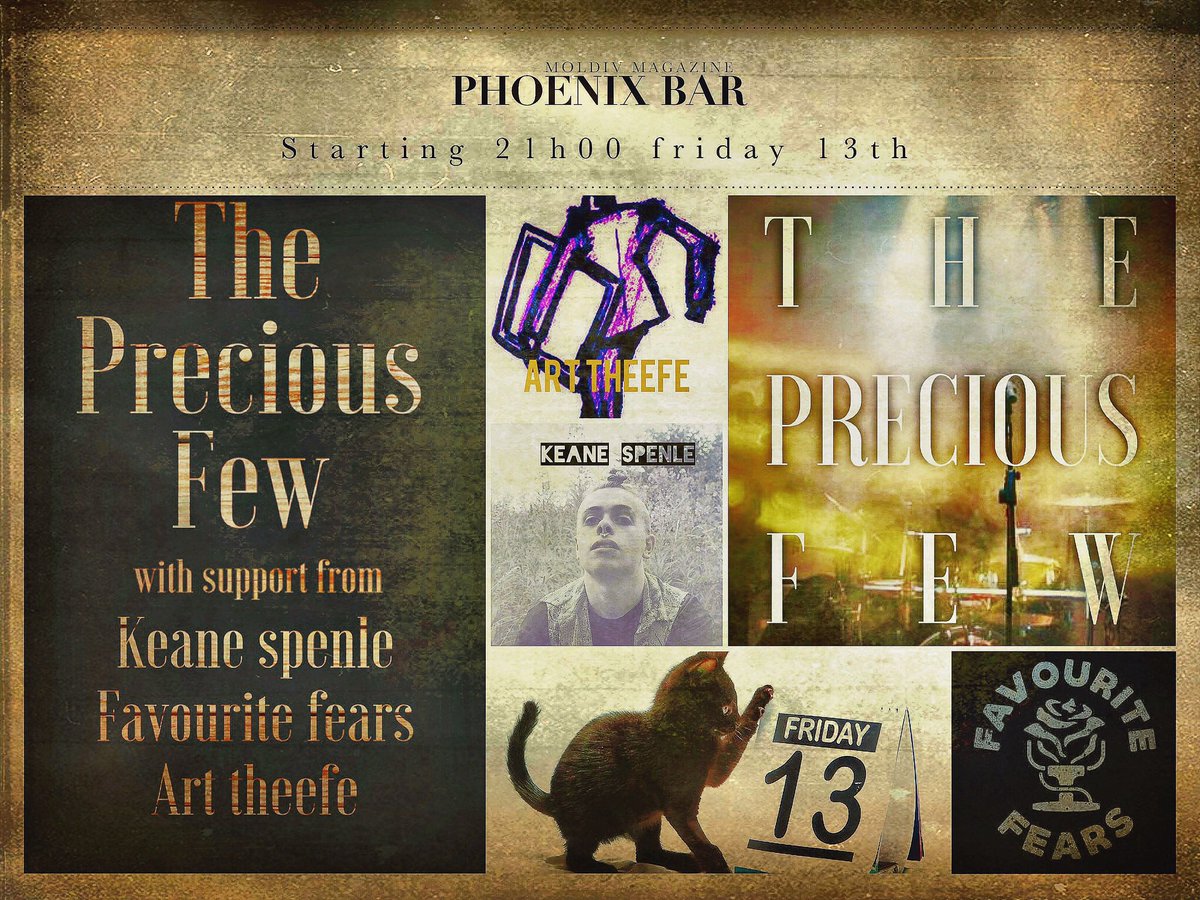 PhoenixBarHW's tweet photo. Friday 13th: luckily, we have some great #livemusic #rock #alt in store from 9pm! @preciousfewuk @keanespenle @ArtTheefe &amp; @Favourite_Fears https://t.co/2K08uz6rH7