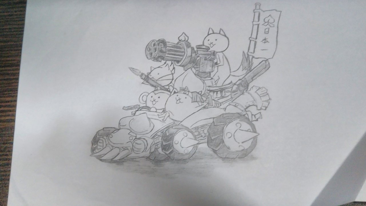 しぐまじゃぱん にゃんこ大戦争の桃太郎ならぬピーチスター描いてみた 自分は旗部分が気に入ってます にゃんこ大戦争 T Co Pnatk64o5w Twitter