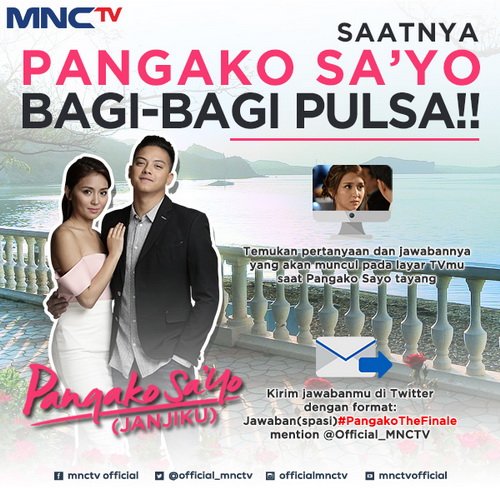 Malam ini jangan lupa tonton episode terakhir #PangakoTheFinale &amp; dapatkan hadiah pulsa GRATIS! Yuk simak pertanyaannya di TVmu sekarang!