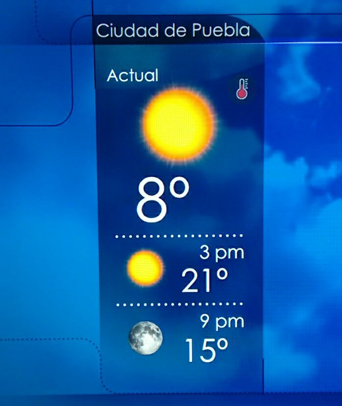 almavatv's tweet image. #Clima Centro histórico de #Puebla registra 8°C @NTelevisaPuebla