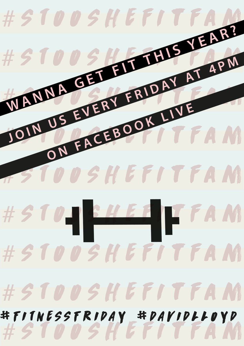 Stooshe's tweet photo. #STOOSHEFITFAM πͺπ½
#FACEBOOKLIVE 4 PM β°
#FITNESSFRIDAY ππ½
@DavidLloydUK ππ½ https://t.co/20PtOqjfwN