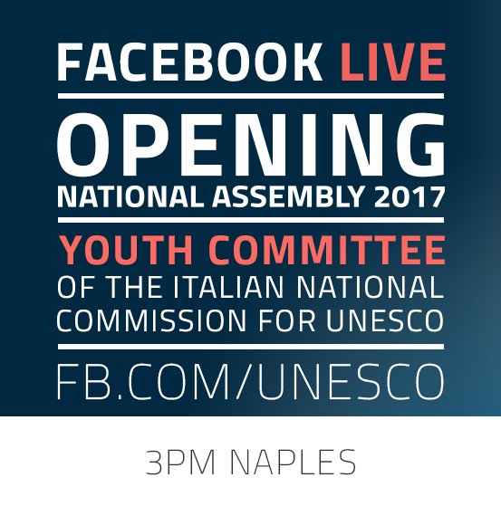 Unite4Heritage's tweet photo. 30 mins to the live streaming of the opening of @UNESCO_giovani Assembly #Unite4Heritage. Don't miss it! https://t.co/7XWfjQCI5h