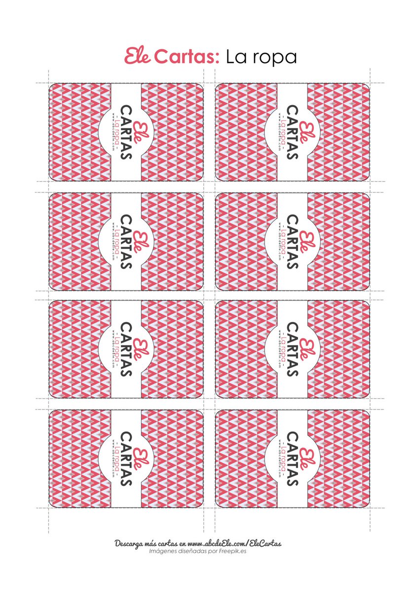 abcdeEle's tweet photo. Os dejo las #eleCartas de la ropa, descarga la baraja completa en el blog  👉 https://t.co/9NcOvXv0Zk
. #twitterELE https://t.co/8YyYQJBBZf