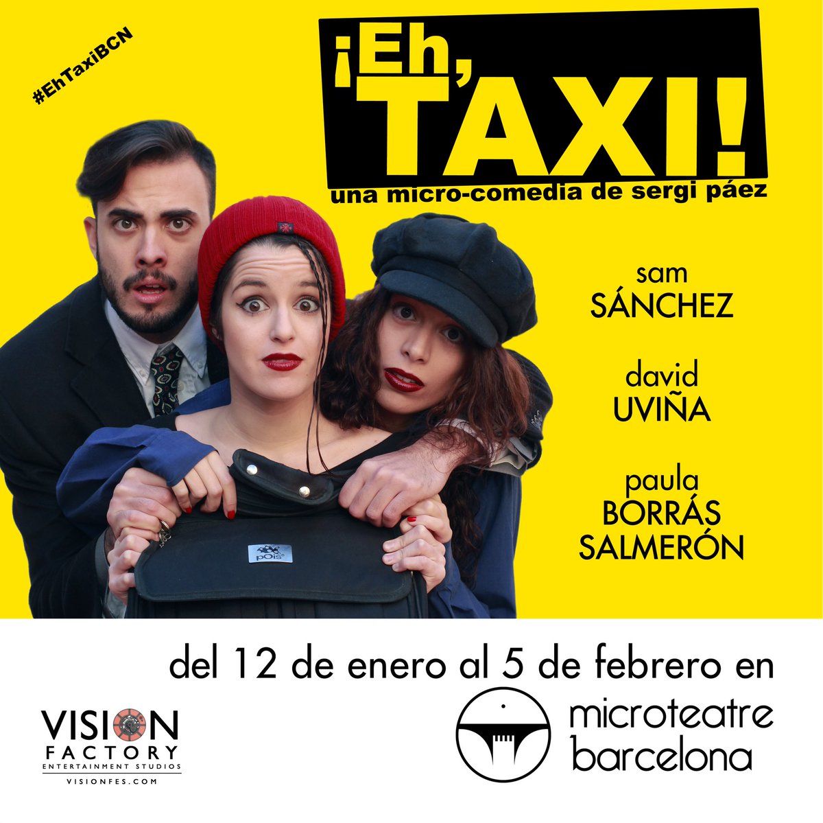 creativesergi's tweet photo. Hoy estaré desde las 19.50 con mis protas de #EhTaxiBCN. Así que si pasáis, me invitais a una cerveza 🍻

#teatro #barcelona #microteatro https://t.co/mqoEnSrAFM