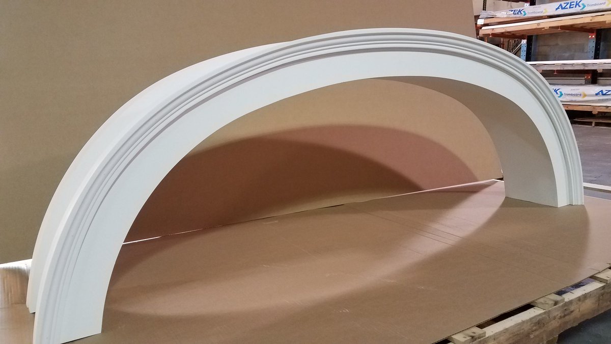 FinylSales's tweet photo. Custom elliptical beam(s) for @JM Building products.  Fabricated by @FinylSales  from @AZEKProducts https://t.co/d3tVhXzmrA