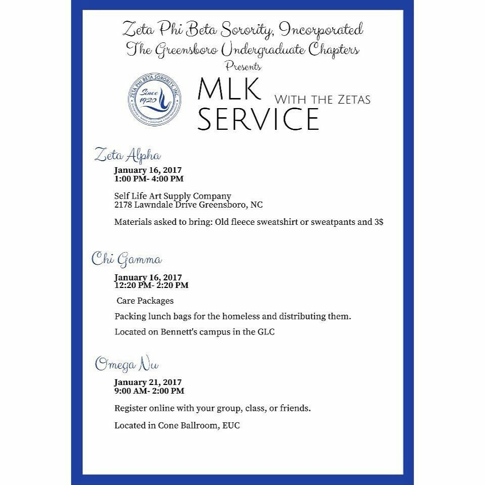 Come out and join our Greensboro chapters as we celebrate our Founder's Day! #Service #ZPhiB97