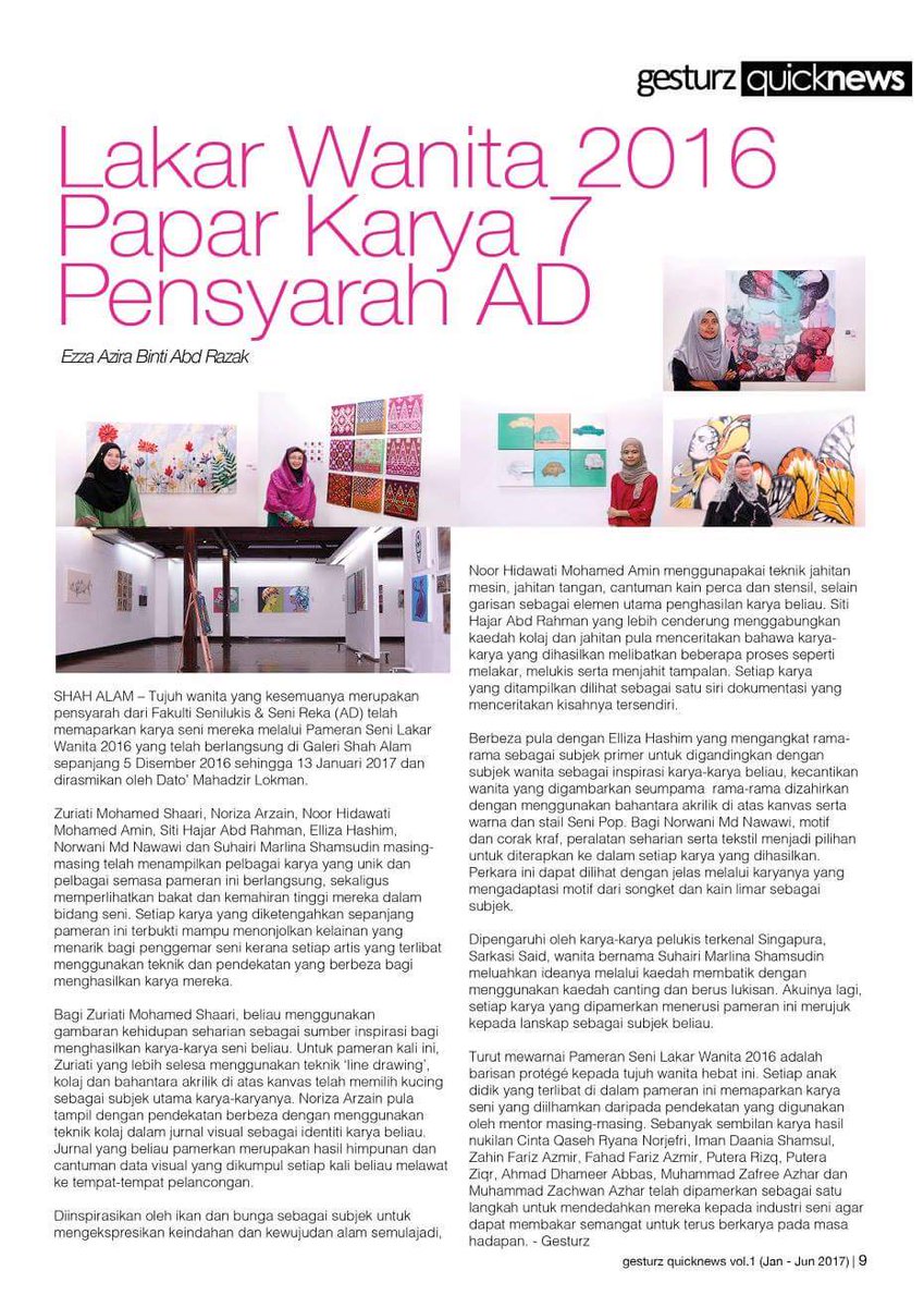 iam_aduitm's tweet photo. Lakar Wanita exhibition by 7 women artists. https://t.co/qlL9nfvyaW