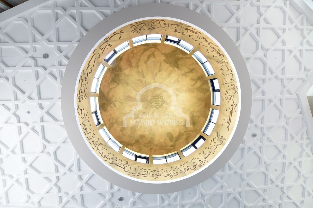 MasjidWorks's tweet photo. Dome Calligraphy &amp; Design at @Masjidesalaam49
#IslamicArt https://t.co/Vjw9ExonWe