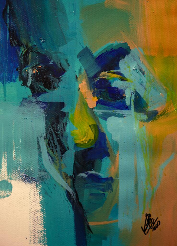 #kaayart #kaay #face #figurative #portrait #painting #acrylic #britishart #contemporaryart #modernart #london