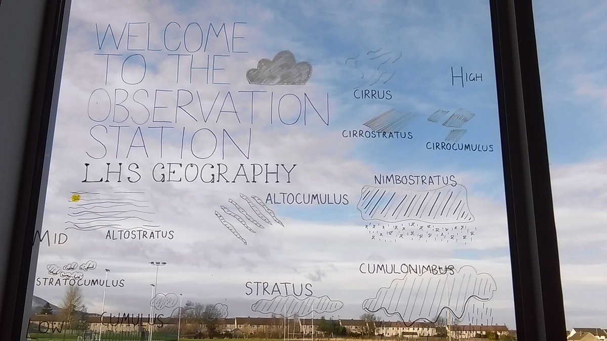 therealwtuft's tweet photo. Thought I'd use my windows better, so a cloud observation point it is! #geographyteacher #pedagoofriday https://t.co/dPwoZU0CVI