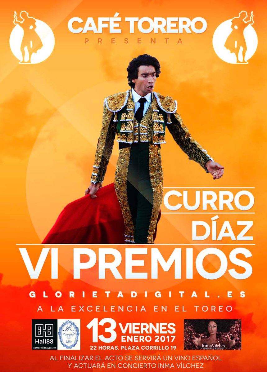 Esta noche recibe Curro Díaz en Salamanca el premio Excelencia del Toreo' (-Glorieta Digital-).