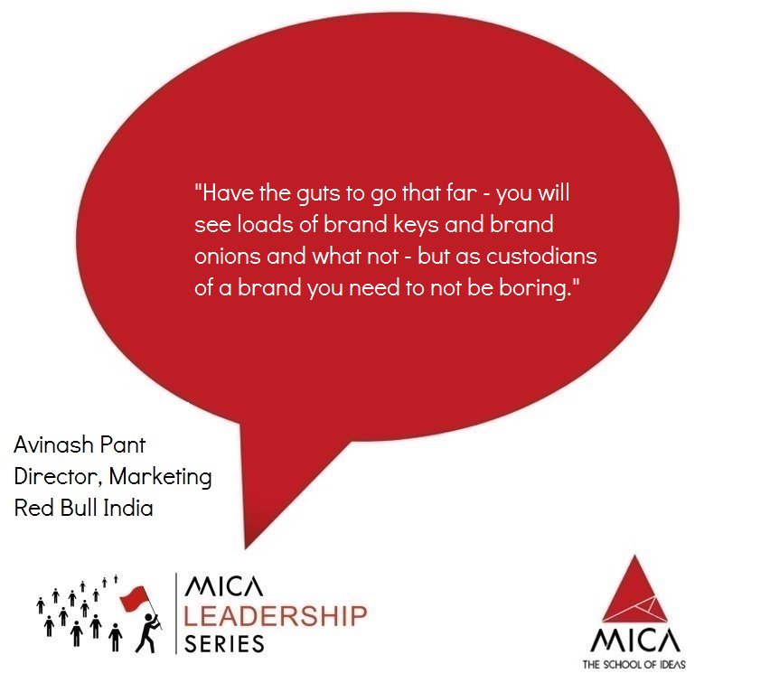 MICA_Ahmedabad's tweet photo. On the strategy behind @inRedBull's branding.
@TrackPant takes us through the Dos and Don'ts.
#RedBullAtMICA https://t.co/CySPPkbW7i