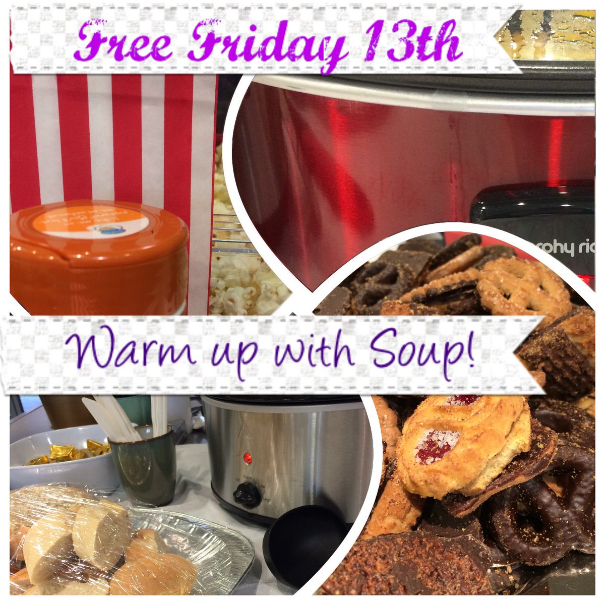anthony_kate's tweet photo. @newport_sv Free Friday is back for the New Year! Come and warm up with some soup &amp; popcorn!! ❄️❄️ https://t.co/J71KOTpeV0