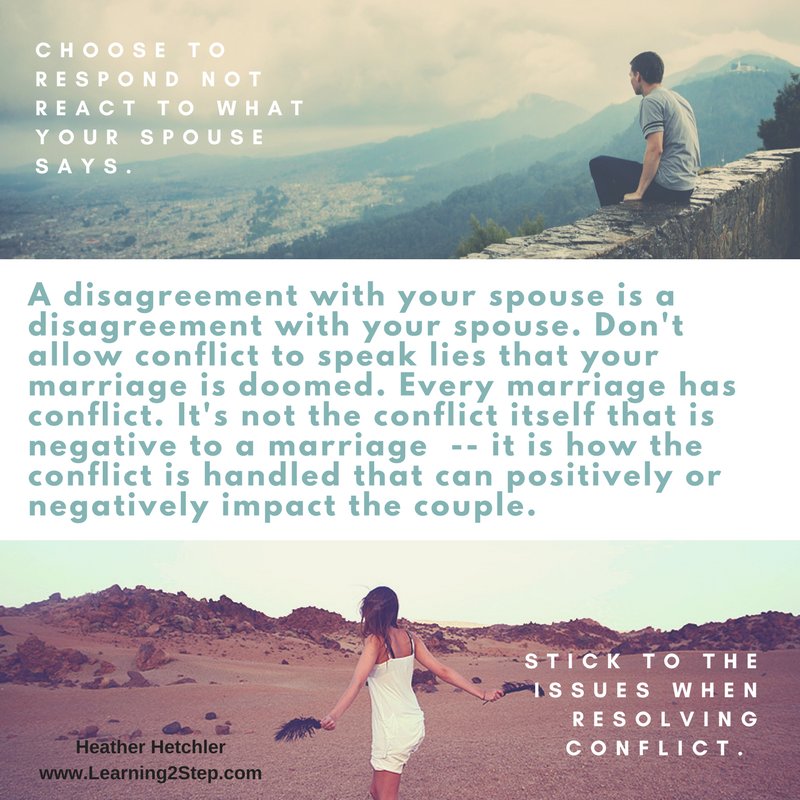 CafeSmom's tweet photo. Conflict isn't destructive to a marriage. It's how conflict is handled that can negatively impact the couple. #stepcouple https://t.co/dO6FHujB9L