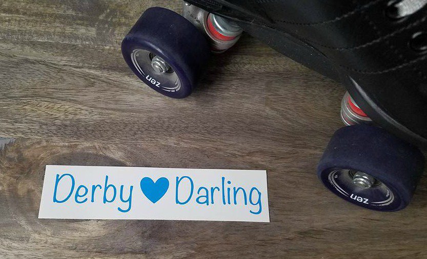 StickyFix's tweet image. Derby Darling - $3.00! sticky-fix.com #januarysticker #rollerderby #stickers #getstickywithit