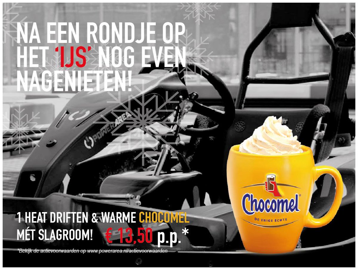 Kom driftkarten bij <a href="/InfoPowerarea/">POWERAREA</a> nu super voordelig met onze <a href="/chocomel/">Chocomel</a> actie!