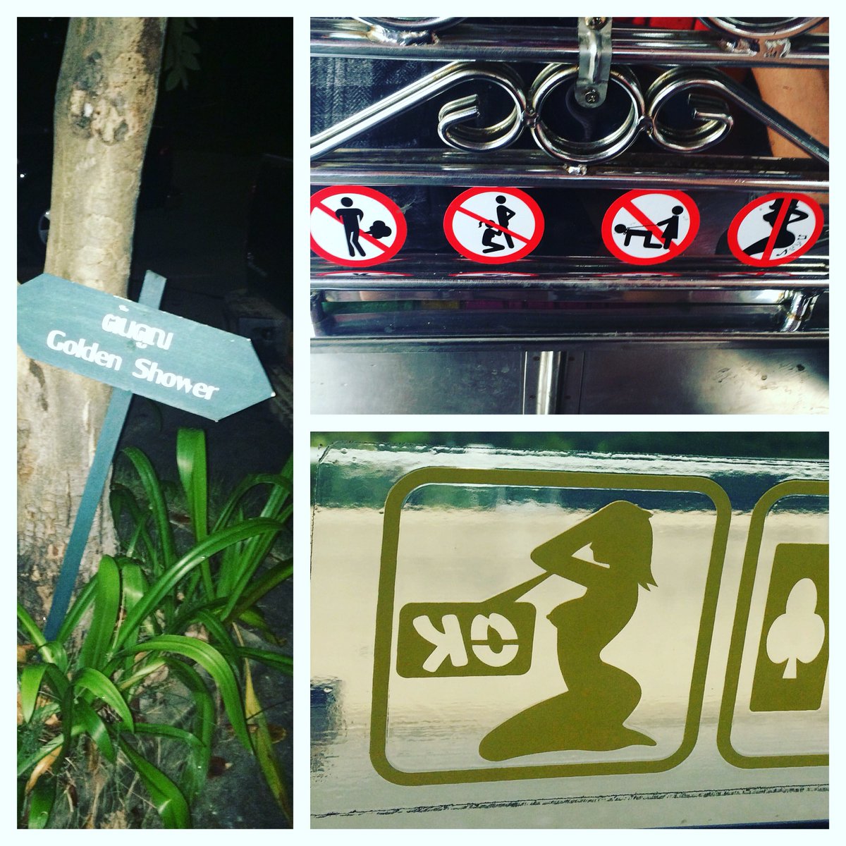 ENVS_001's tweet image. @katetimmarty An old favourite - "Funny Signs you see Abroad". Something from my recent trip to Thailand #possiblecontent