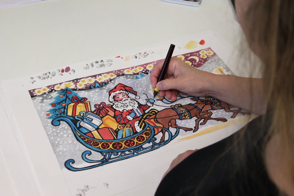 Our illustrator Denise has been busy designing a new Christmas idea for  one of our bigger customers, Museum Selection.