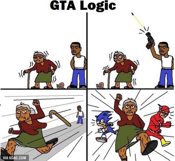 GamesVsMemes's tweet photo. GTA logics https://t.co/qkUJ0ewvi9