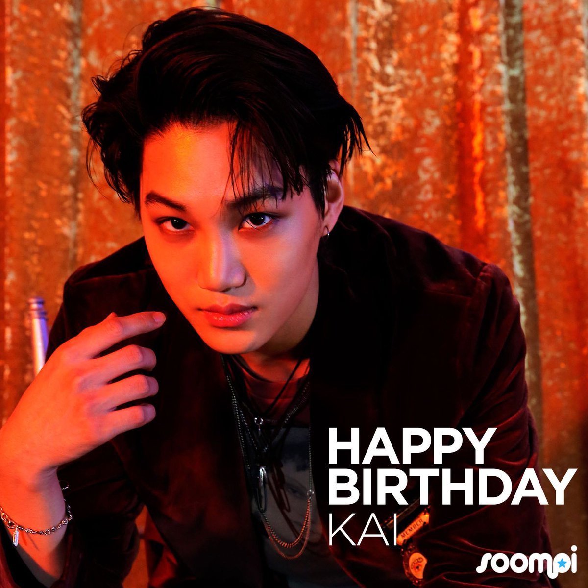 soompi's tweet photo. Happy Birthday to #EXO's Kai! #HappyKaiDay https://t.co/UCDpzMaar7 https://t.co/7NTjWWQstp