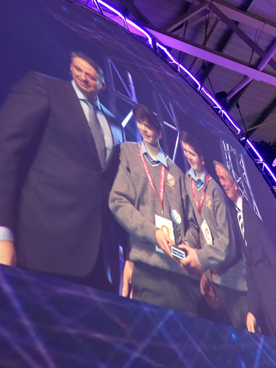 StripeYSTE's tweet photo. The Group runners up award goes to Matthew Blakeney & Mark McDermott aged 14 - Jesus & Mary Secondary School, Enniscrone, Co Sligo #btyste https://t.co/sijamvAgYL