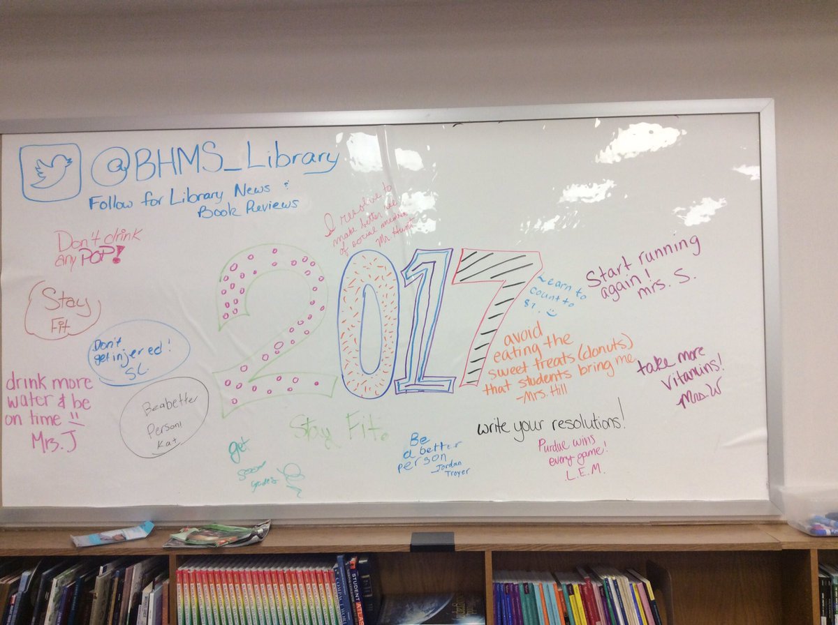BHMS_Library's tweet photo. Trying to stick to our New Years resolutions! We have some good ones on here. https://t.co/WhXmfqWAbl