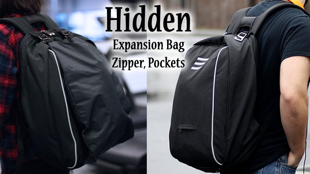 #Get the Ninja #Backpack: Spacious, #AntiTheft &amp; #waterproof! The 1st w/Hidden Expansion #Bag &amp; Zipper <a href="/Kickstarter/">Kickstarter</a> kck.st/2igVRYK