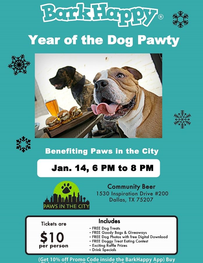 EmergencyDallas's tweet image. Join the fun at the BarkHappy Dallas Year of the Dog Pawty! Don't miss out this family friendly event: ow.ly/uPYw307YZ3H #BarkHappy