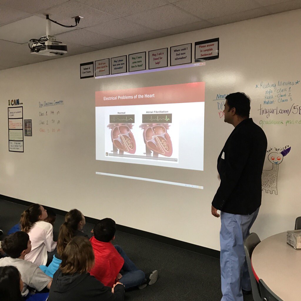 Brinker5th's tweet photo. Mr. Joshi teaching us about his career on #careerday.  Can you guess what he does? #Brinkerlearns https://t.co/TFgUtjLtlx