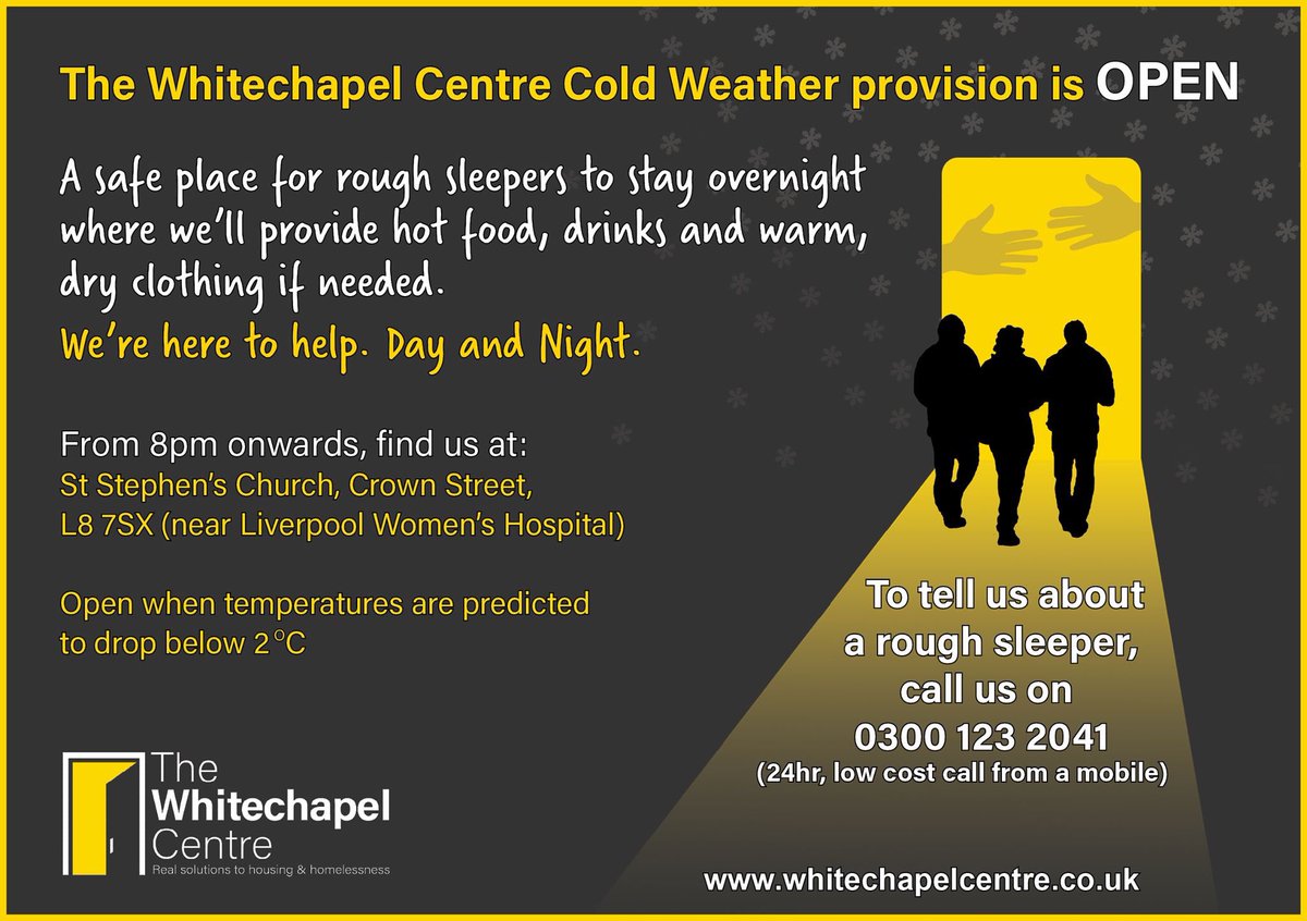Homeless shelter in #Liverpool please share - Whitechapel Centre