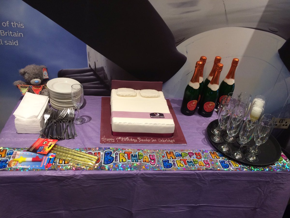 Celebrating 1 year at Uxbridge Premier Inn today with my team and Guests. What a year So proud of all my team. 🍾🎂