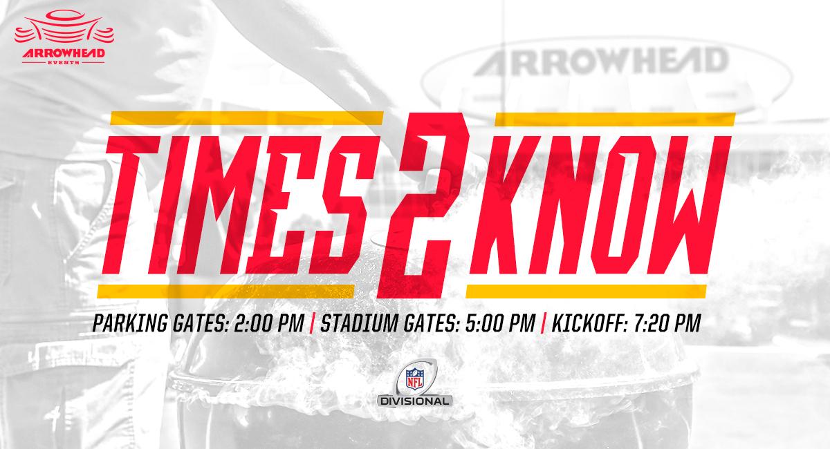 ArrowheadKC's tweet photo. Due to weather concerns, our kickoff time Sunday has been moved to 7:20 pm. Stay safe, #ChiefsKingdom! https://t.co/MoF2fTVoIH