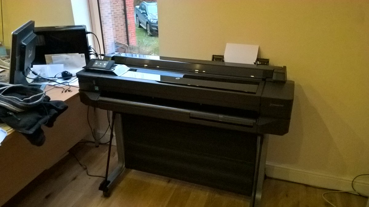 hpdesignjet's tweet photo. Another HP T520 install. Customer extremely  happy......can't wait to get printing #hp #t520 #install -AC https://t.co/V7SISzg9A1