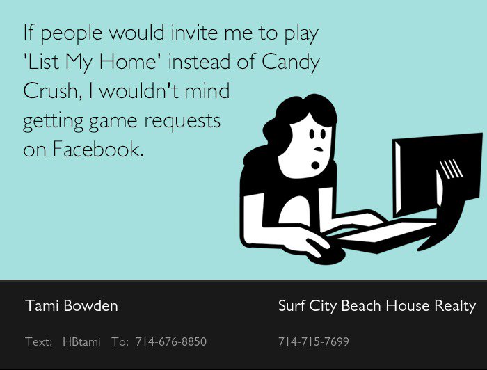 hbtami33's tweet photo. So true!
#realestate #realty #realtor #hbrealestate #ocrealestate #candycrush #facebook #buyhome #sellhome #surfcitybeachhouserealty https://t.co/f6WnWzrSL4