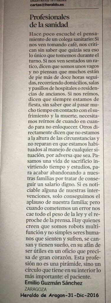 Enfermera4x4's tweet photo. Interesante #ARTICULO de #Prensa #enfermeria #EnfermeriaVisible 😷💉 #asisomosenvivo https://t.co/QYE95j0yrI
