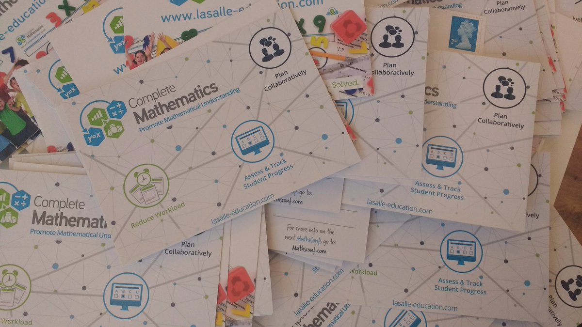 LaSalleEd's tweet photo. About to send out all the postcards from #MathsConf8 with everyone's CPD pledges from the day!
#mathscpdchat #mathschat https://t.co/o7sBwWeM8Y