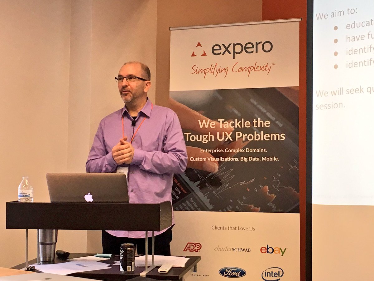 ashleyhillmarie's tweet photo. Brilliant opening to this #UX talk. #ExperoSummit2017 #uxwave
"The user experience goes beyond the input device." Says @uxchrislacava https://t.co/p929Fg5MVA