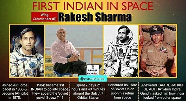 Happy Birthday Rakesh Sharma !!
The First Indian to travel in  turns 