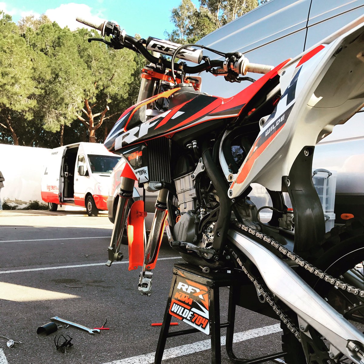Test, Test, Test, no rest for Jon Dennis as he gets <a href="/AshleyWilde704/">Ashley Wilde</a> RFXKTM read for RedSands International. @RocketCentre <a href="/KTM_UK/">KTM UK Official</a>