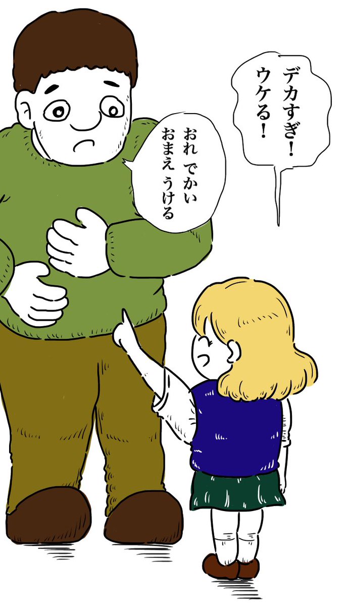 女子高生と大男 