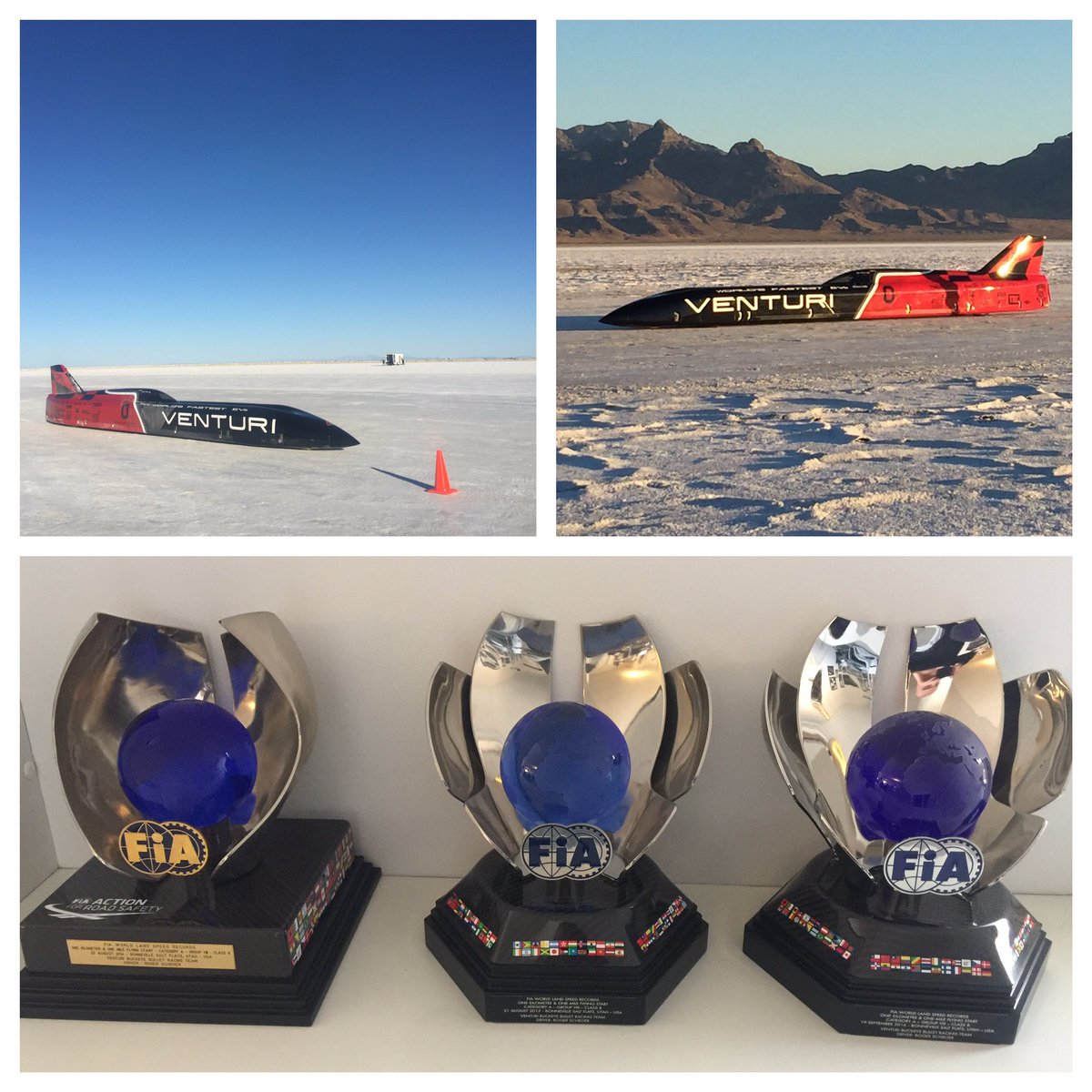 Venturi's tweet photo. 2014, 2015, 2016 #EWSR electric world speed record #Venturi @OhioState @OSUCtrAutoRsrch @OSUengineering @EverMonaco1 @GvtMonaco https://t.co/VqxCJnq8tr